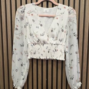 Wilfred Floral Blouse - Cream